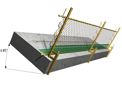 Sistema provisional de protección de borde de losa, clase C