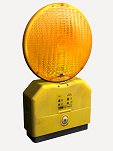 Baliza luminosa intermitente para señalización, de color ámbar, con lámpara Súper Led, con soporte metálico